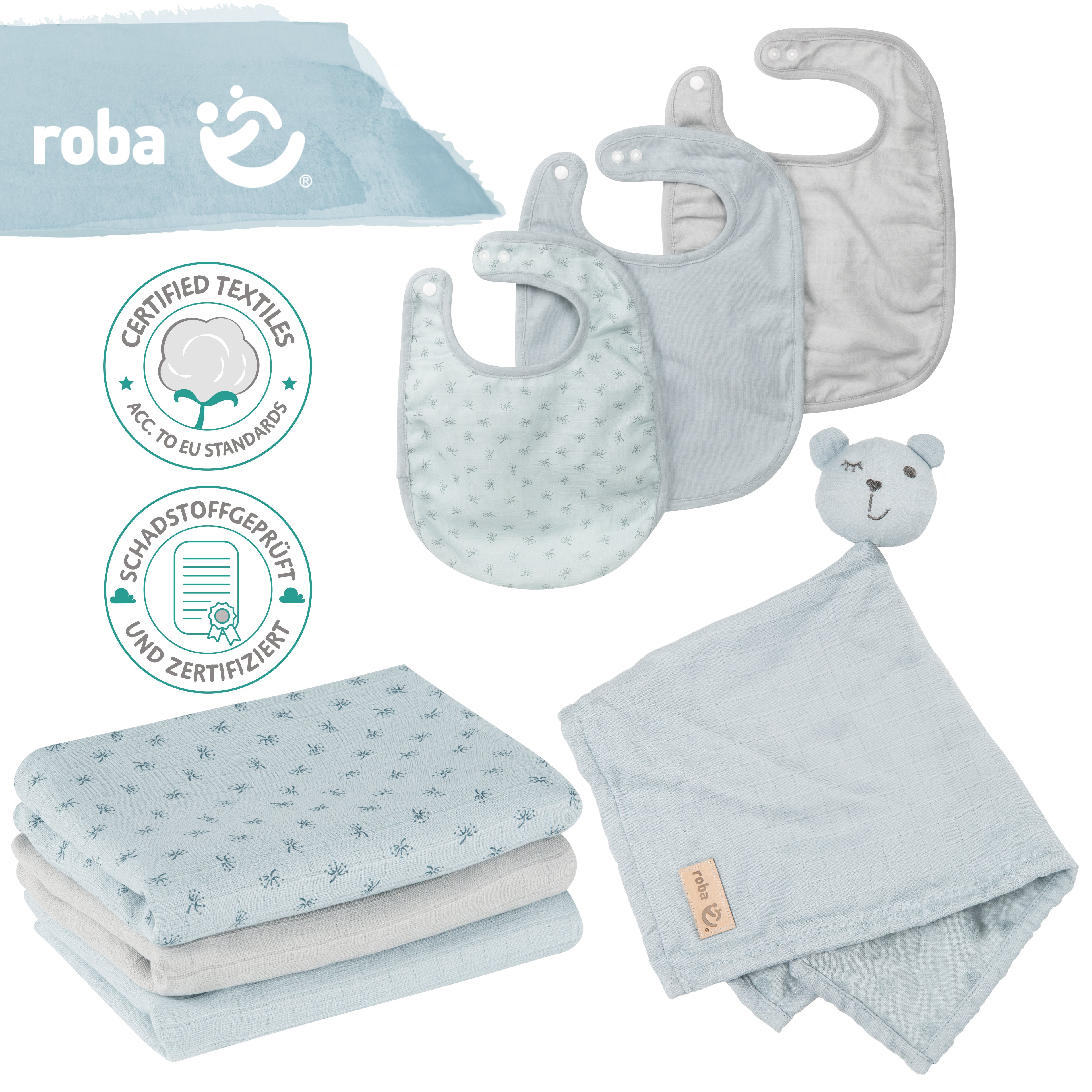 Roba 228S02T3 Geschenkset Baby Essentials türkis hell blau – Heim Textilien - Produktbild 4