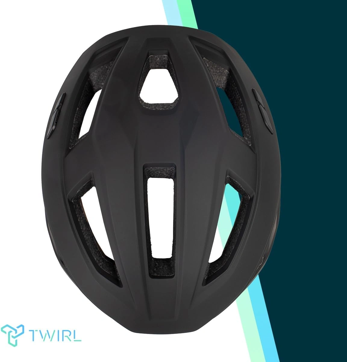 TWIRL 730470 – Fahrradhelm City One 53–56 cm Schwarz mit LED