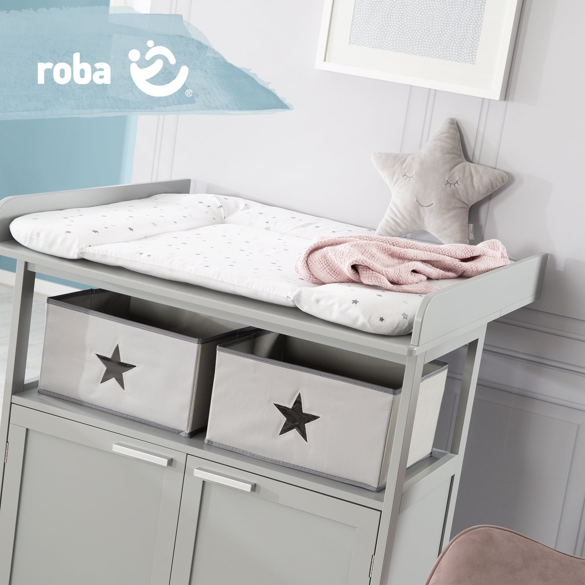 Roba 0817V235 Wickelauflage soft Sternenzauber GR weiß – Wickelauflagen - Produktbild 2