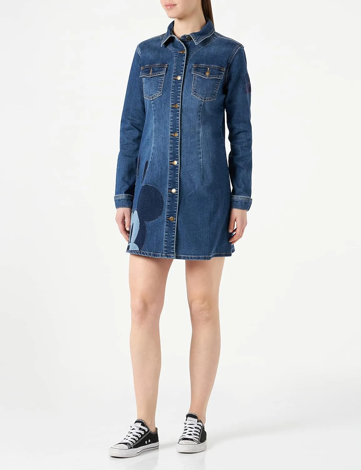 Desigual Damen Jeanskleid „Mickey Pat“ - Blau 22SWVD06 GR. XL