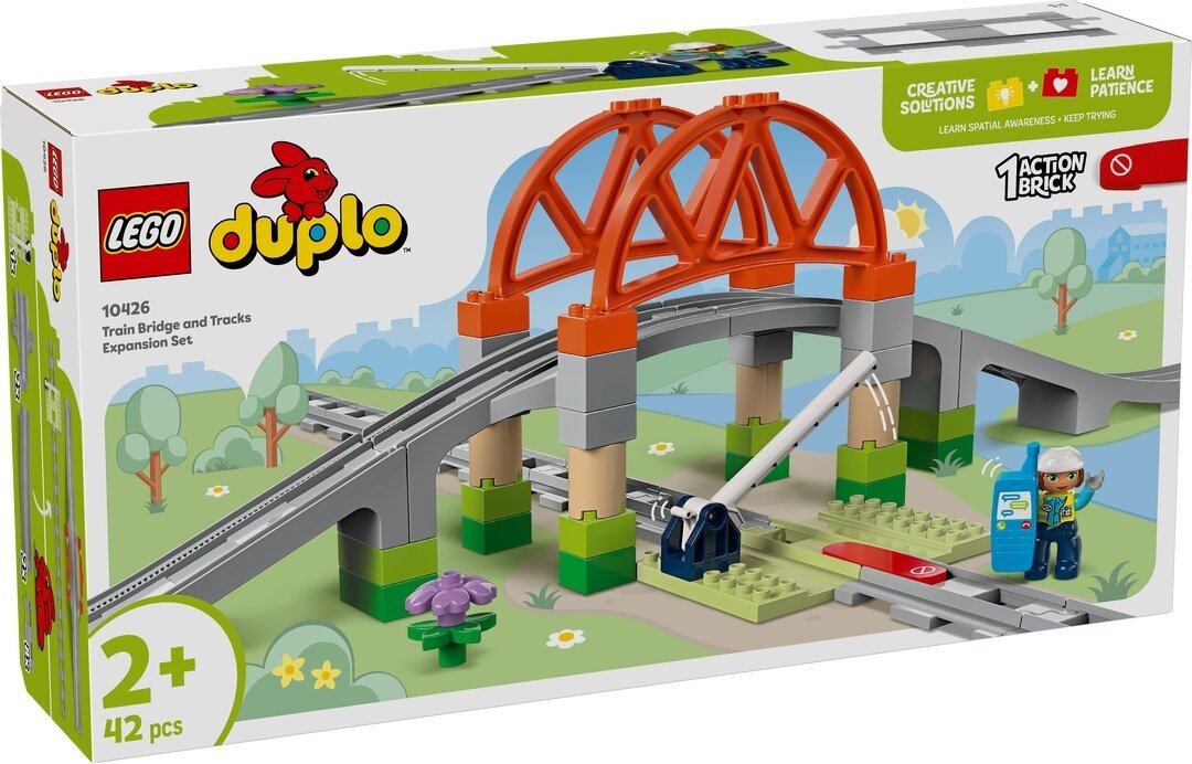 LEGO® DUPLO® Eisenbahnbrücke und Schienen - Erweiterungsset 10426