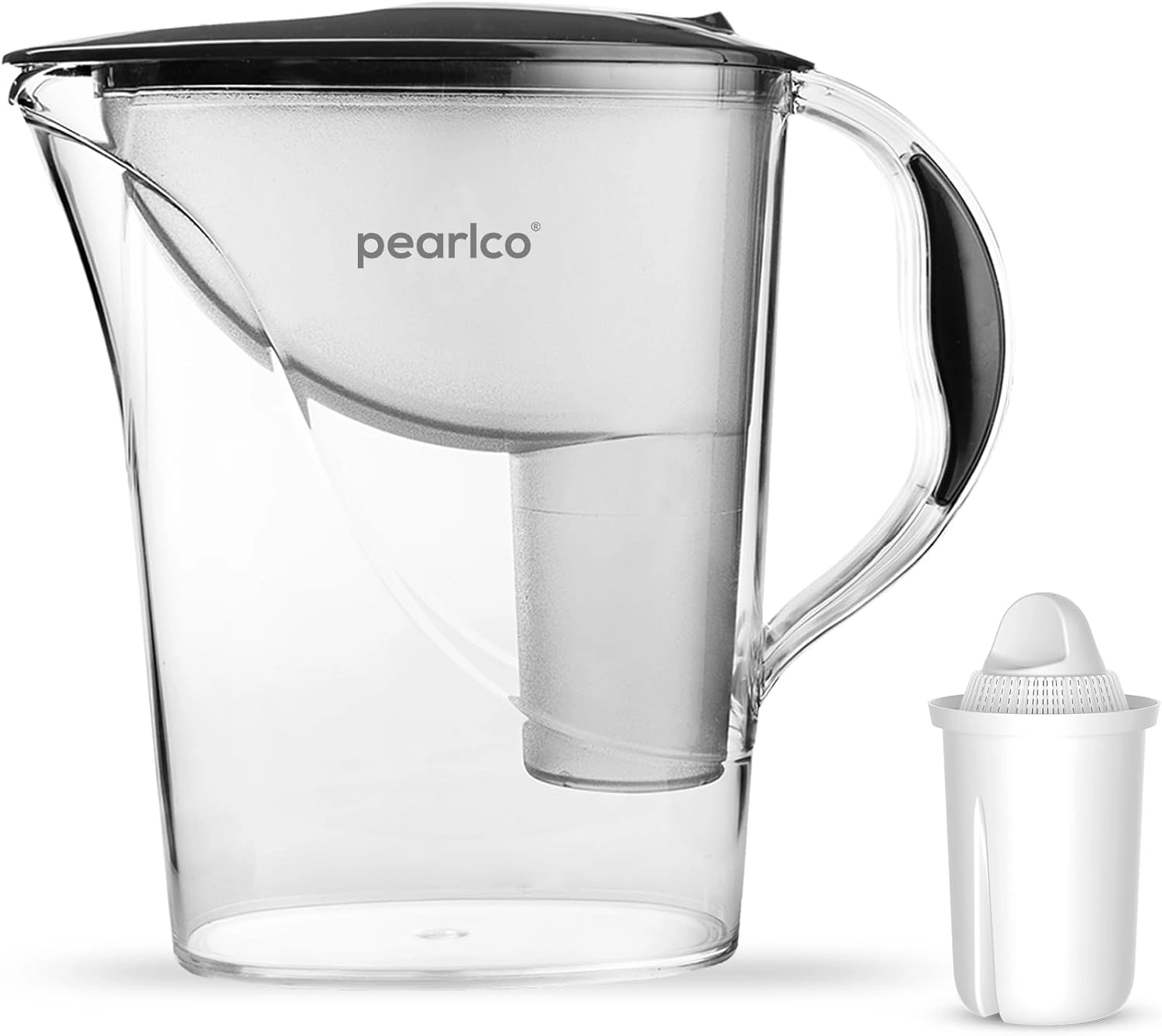 PEARLCO 289005 Wasserfilter Anthrazit inkl. 1 Classic Filterkartusche – kompatibel mit Brita Classic