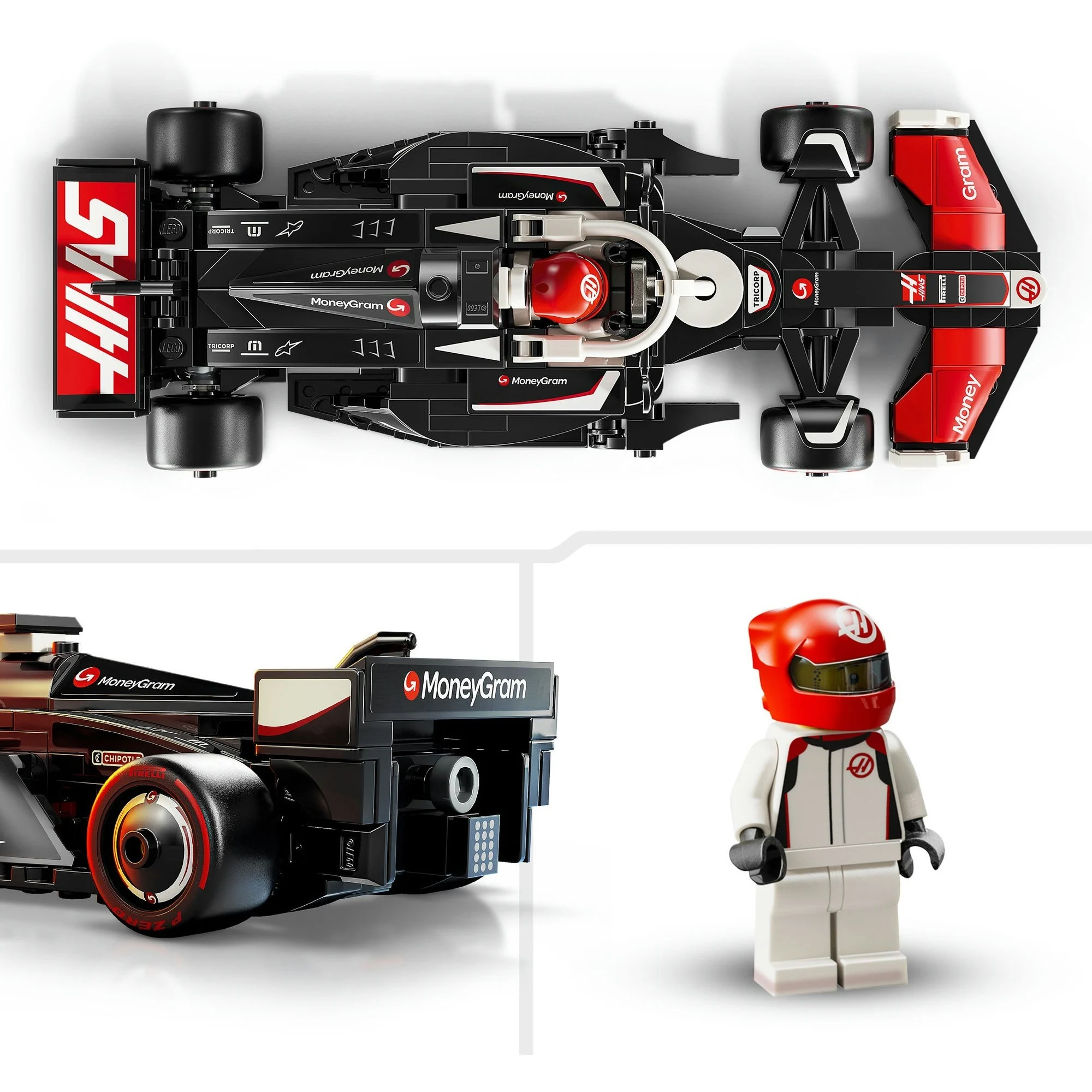 LEGO® Speed Champions MoneyGram Haas F1 Team VF-24 Rennauto 77250
