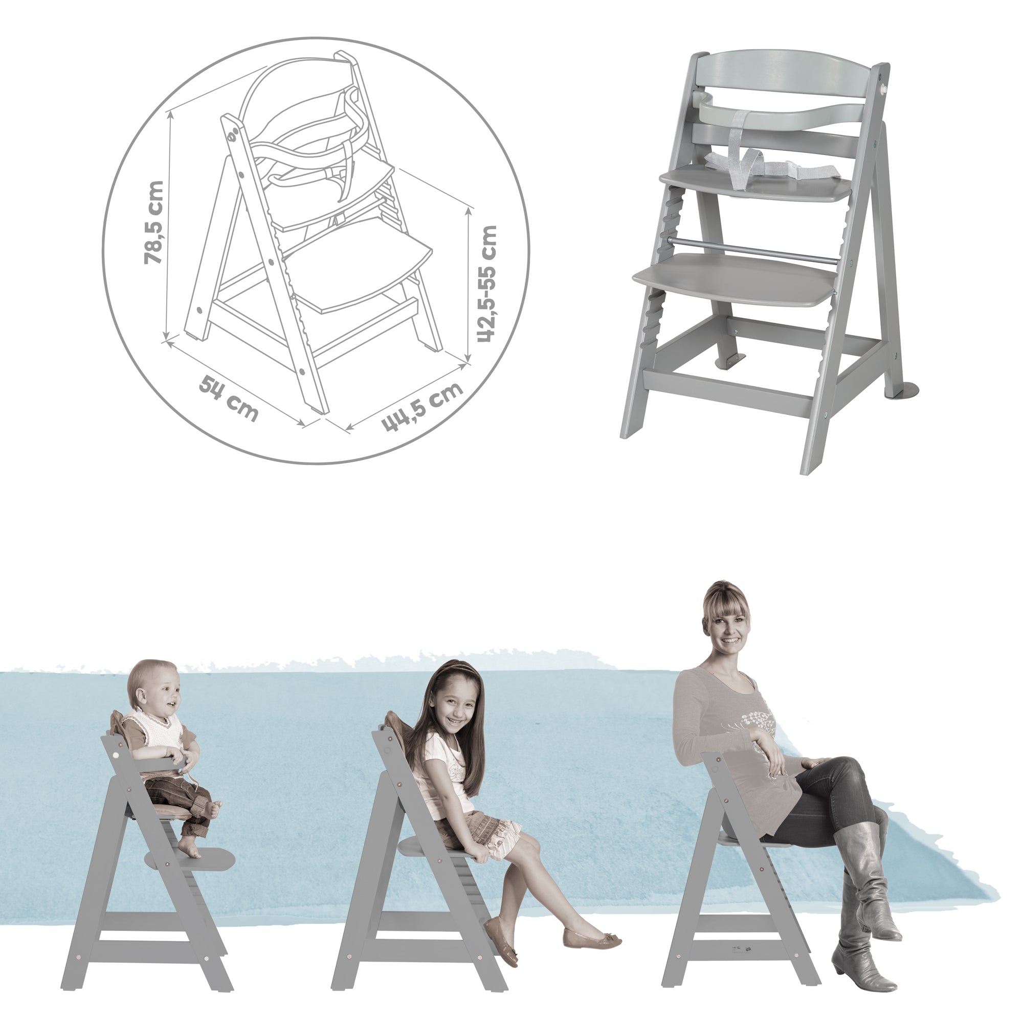 Roba 75063TPV210 Treppenhochstuhl, Set 2in1 Miffy taupe - Produktbild 8