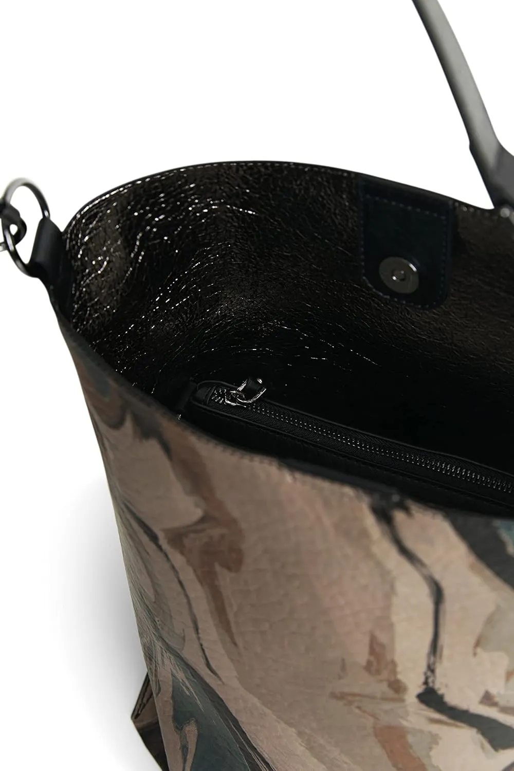 Desigual Damen „Inca Bu“ - Braun mit Camouflage-Muster 22WAXPB1 Handtasche