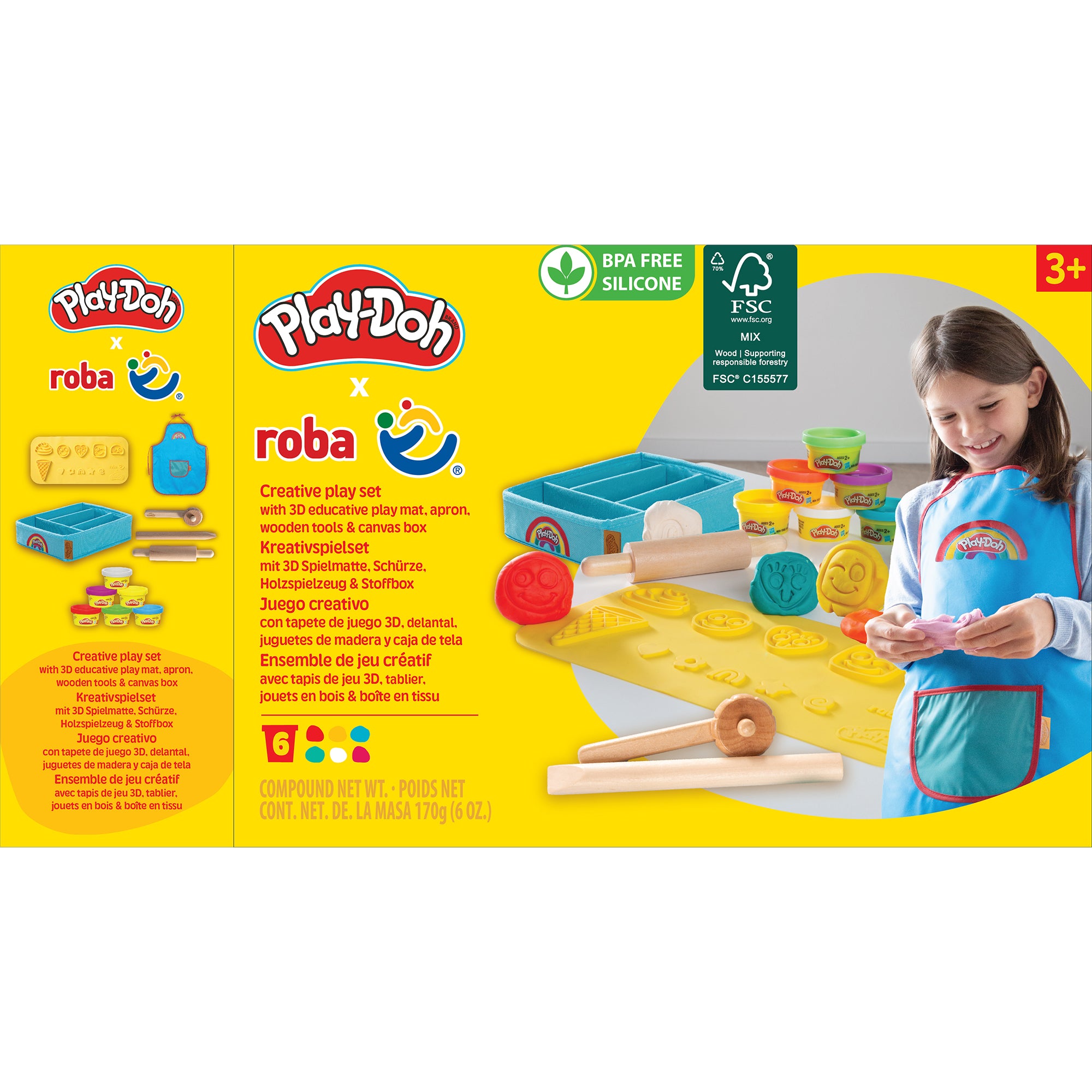 Roba 98155PD13 Spielset "roba x Play-Doh" PlayDoh bunt – Motorik & Lernen - Produktbild 4