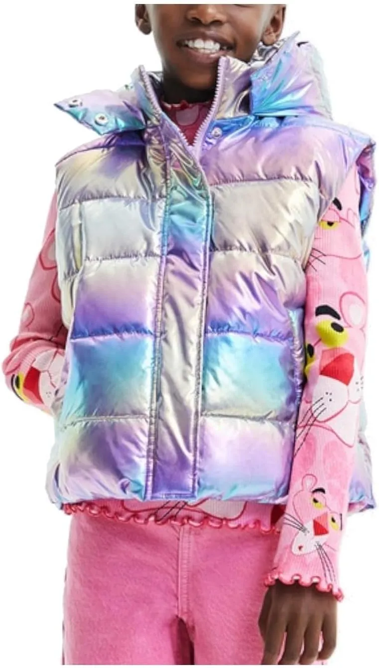 Desigual Mädchen „Padded Venus“ - Irisierend Rosa 22WGEW073025 Weste