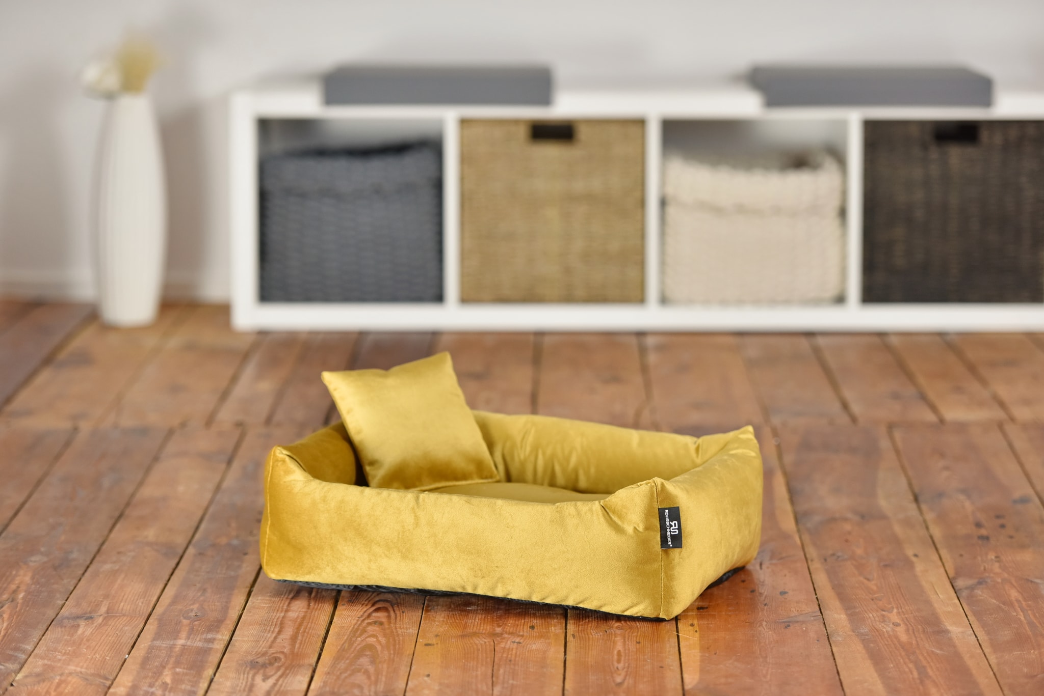 Rohrschneider – RS 22241 – Kuschelsofa Samt senf Gr.3 – Senf – Haustiermöbel