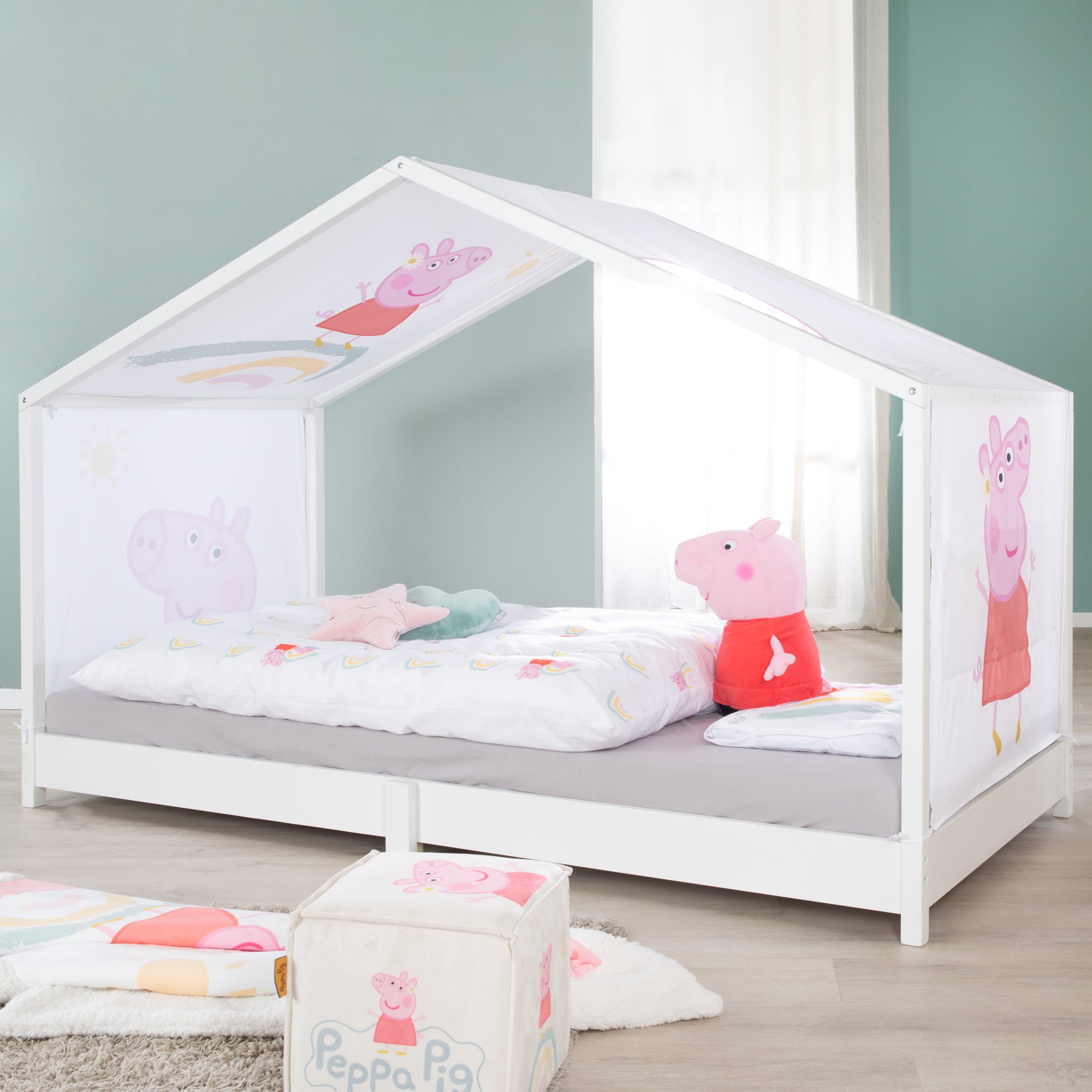 Roba 0286PP1 Hausbettbezug 90x200 cm Peppa Pig weiß – Bettenzubehör - Produktbild 7