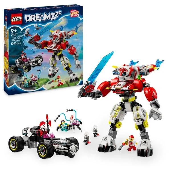 LEGO® DREAMZzz™ 71497 Coopers Tiger-Mech und Zeros Hot Rod Auto LEGO® DREAMZzz™ 71497 Coopers Tiger-Mech und Zeros Hot Rod Auto