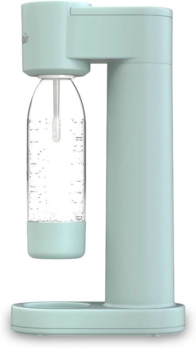 PEARLCO 502039 Wassersprudler PushAir Set Mint inkl. CO₂-Zylinder und 2 Flaschen