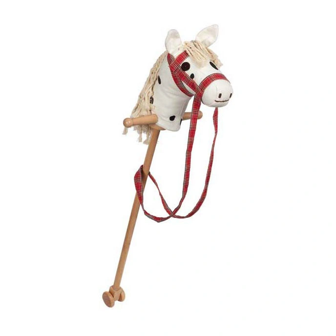 goki Steckenpferd aus Holz - Weiß, mit Rädern, ab 2 Jahren