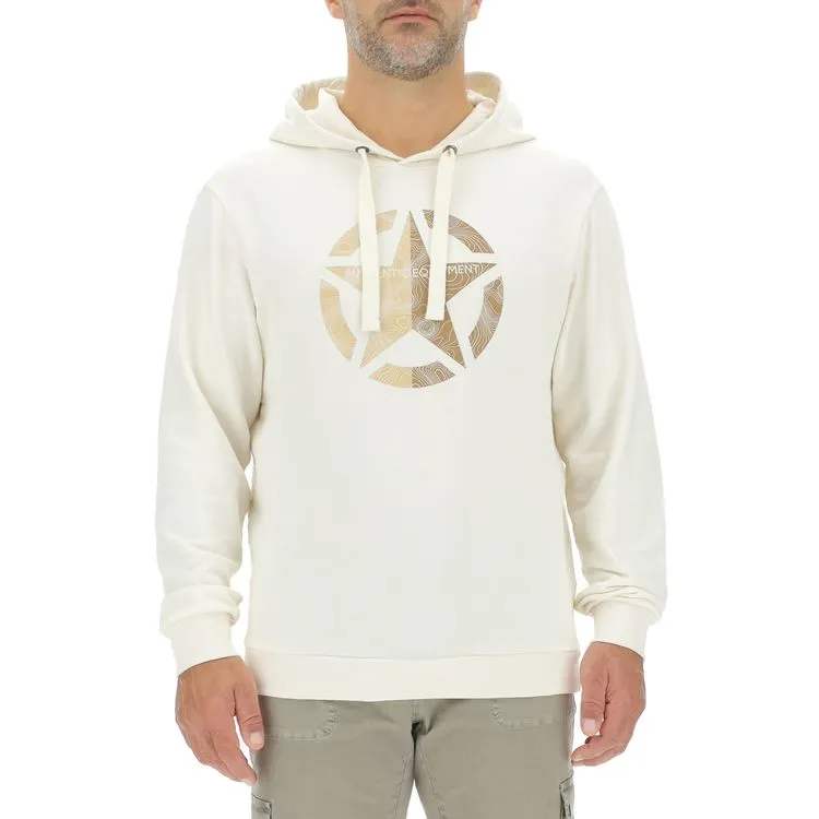 JEEP Herren Hoodie O103279WH - Weiß mit großem Stern-Print GR. XXL