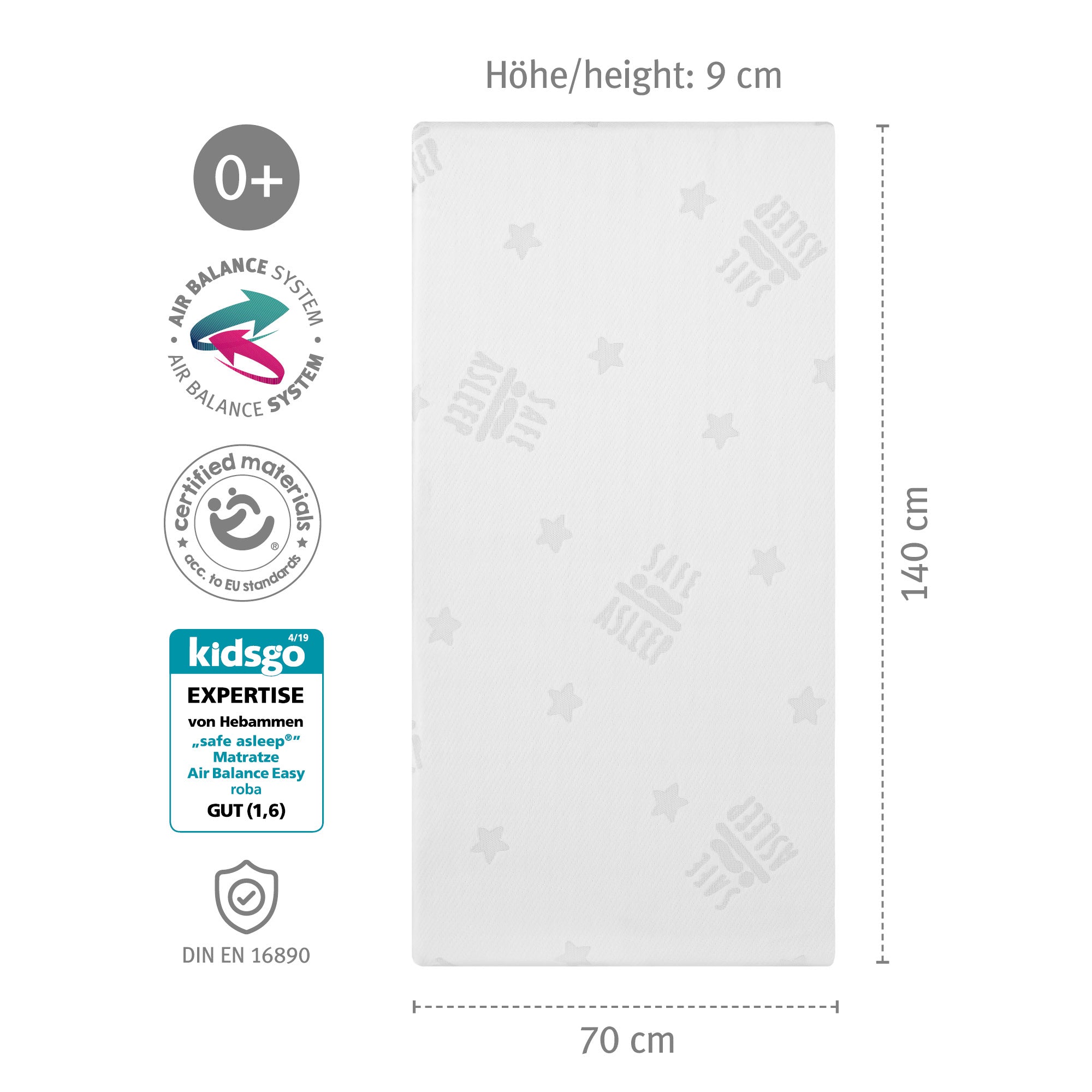 Roba 213068WE Babybettmatratze Air Balance, 70x140 weiß – Matratzen - Produktbild 12