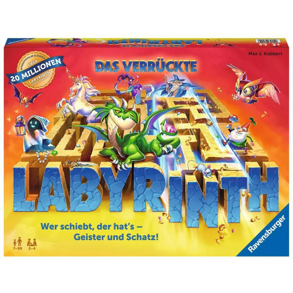 Ravensburger Familienspiel 26955Das verrückte LabyrinthGesellschaftsspielSpieleklassiker für 24 Personen,