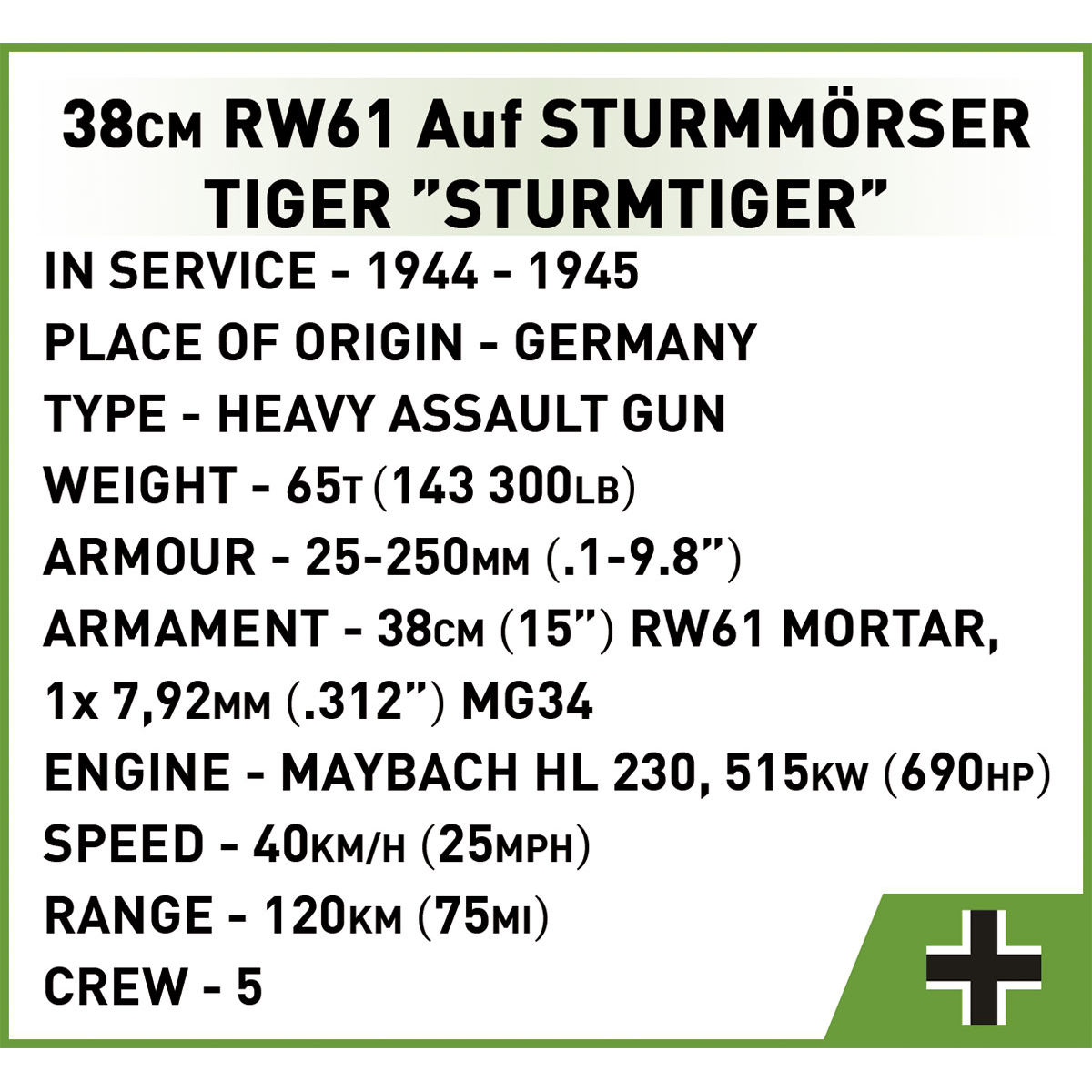 COBI 2585 - 38 CM Sturmmörser Sturmtiger - Bild 14