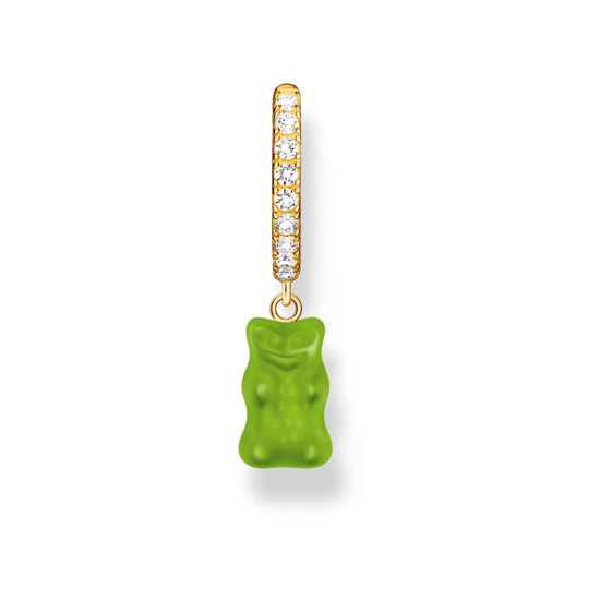 Thomas, Sabo, Ohrhänger, Haribo, Creolen, Einzel, Goldbär, Grün, CR726-414-6, Zubehor, Edelstein, Schmuck, Jade, Ornament