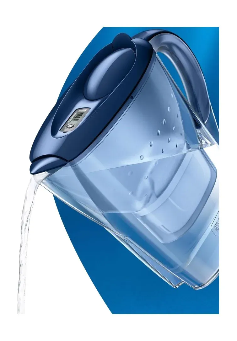 BRITA Marella - Wasserfilter-Kanne 2,4 l, Blau, inkl. 3 MAXTRA PRO Kartuschen