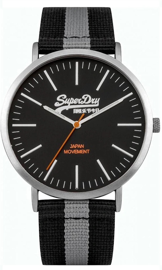 Superdry SYG183BE - Herrenarmbanduhr „Oxford“ Quartz, 40 mm, Nylonband