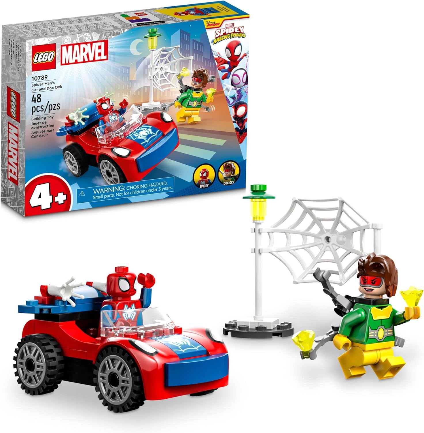 LEGO Marvel Super Heroes 10789 Spider-Mans rotes Auto mit Minifiguren von Spider-Man und Doc Ock