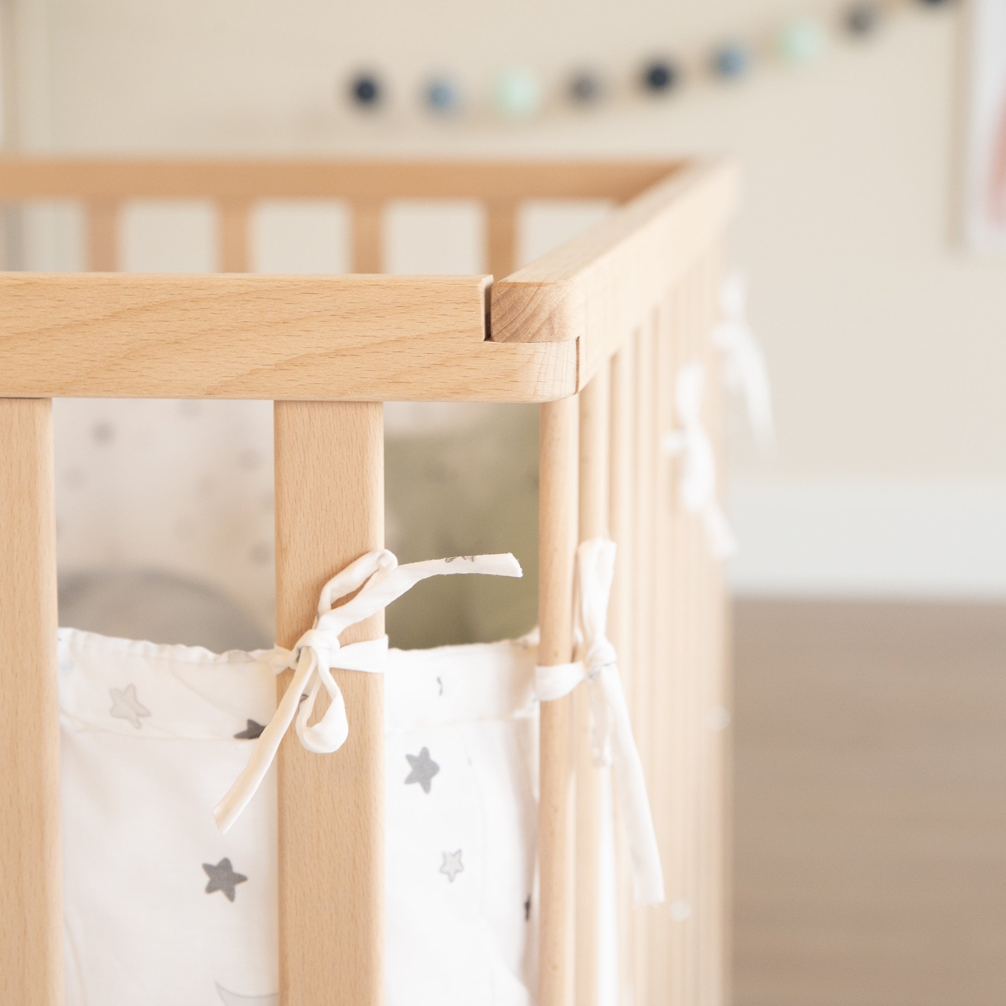 Roba 0241NAV235 Laufgitter 100x75 Sternenzauber grau Bio Buche natur - Produktbild 4