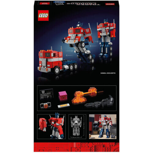 LEGO® Icons Optimus Prime, Set Transformers Figur, Roboter und LKW 2-in1 Modellbausatz für Erwachsene 10302