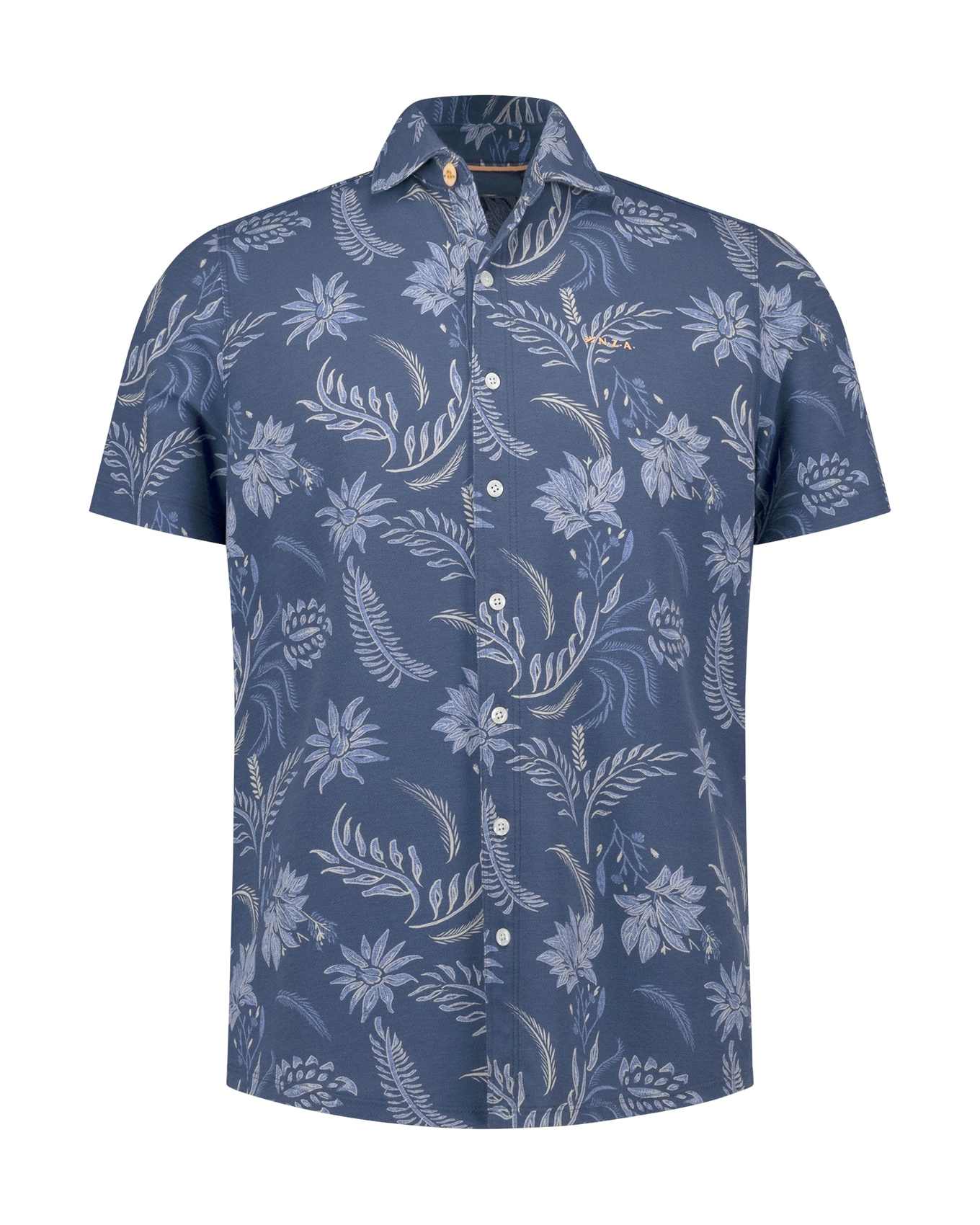 NZA 26CN588SNS Hemd - Kurzarm / Blau / Blumen