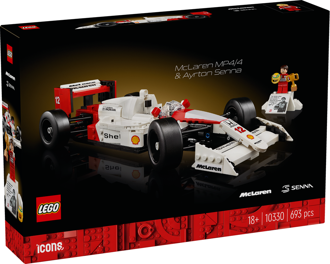 LEGO, 10330, McLaren, MP4/4, &, Ayrton, Senna, Auto, Formel Eins, Rennwagen, Fahrzeug, Rad