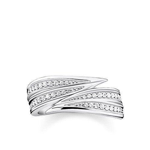 Thomas, Sabo, Ring, Blätter, Silber, Gr., 54, Tr2283-051-14-54, Zubehor, Diamant, Schmuck, Platin, Ring