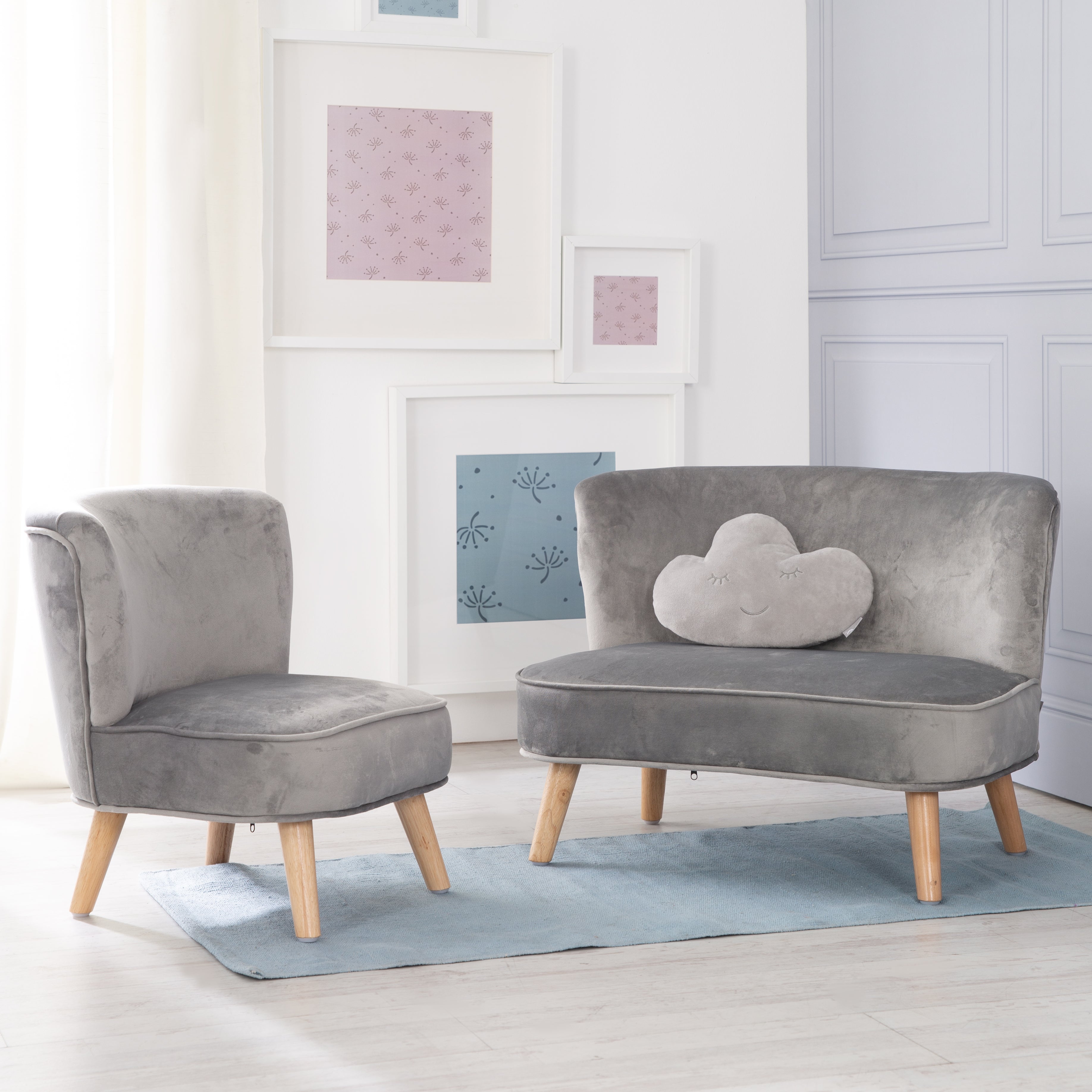 Roba 230S07M3 Lil Sofa Set groß roba Style grau – Spielmöbel - Produktbild 2
