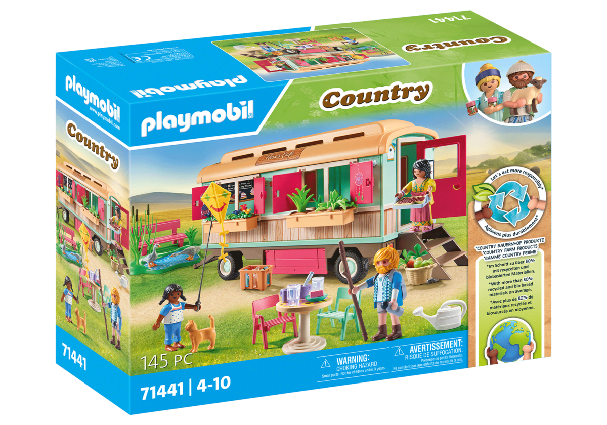 PLAYMOBIL, 71441, Gemütliches, Bauwagencafe, Spielbereich, Person, Drinnen