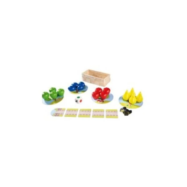 HABA Meine ersten Spiele: Erster Obstgarten - Kooperatives Würfelspiel mit Holzfiguren