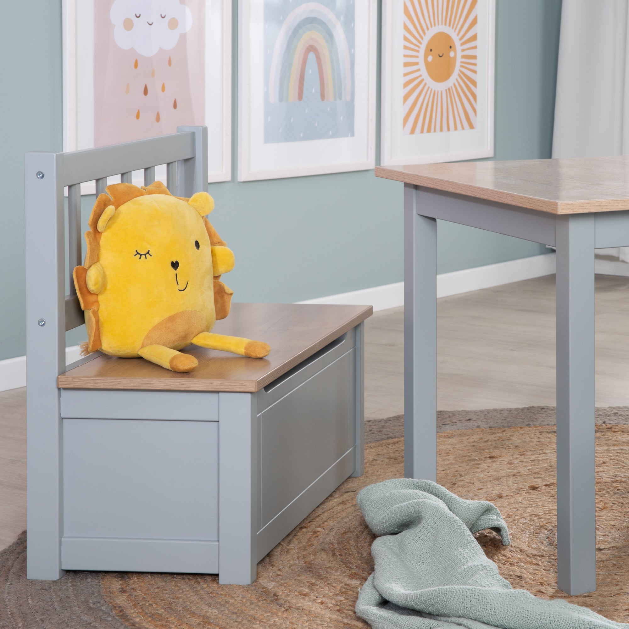 Roba 450050HTP Kindertruhenbank holz taupe – Spielmöbel - Produktbild 9