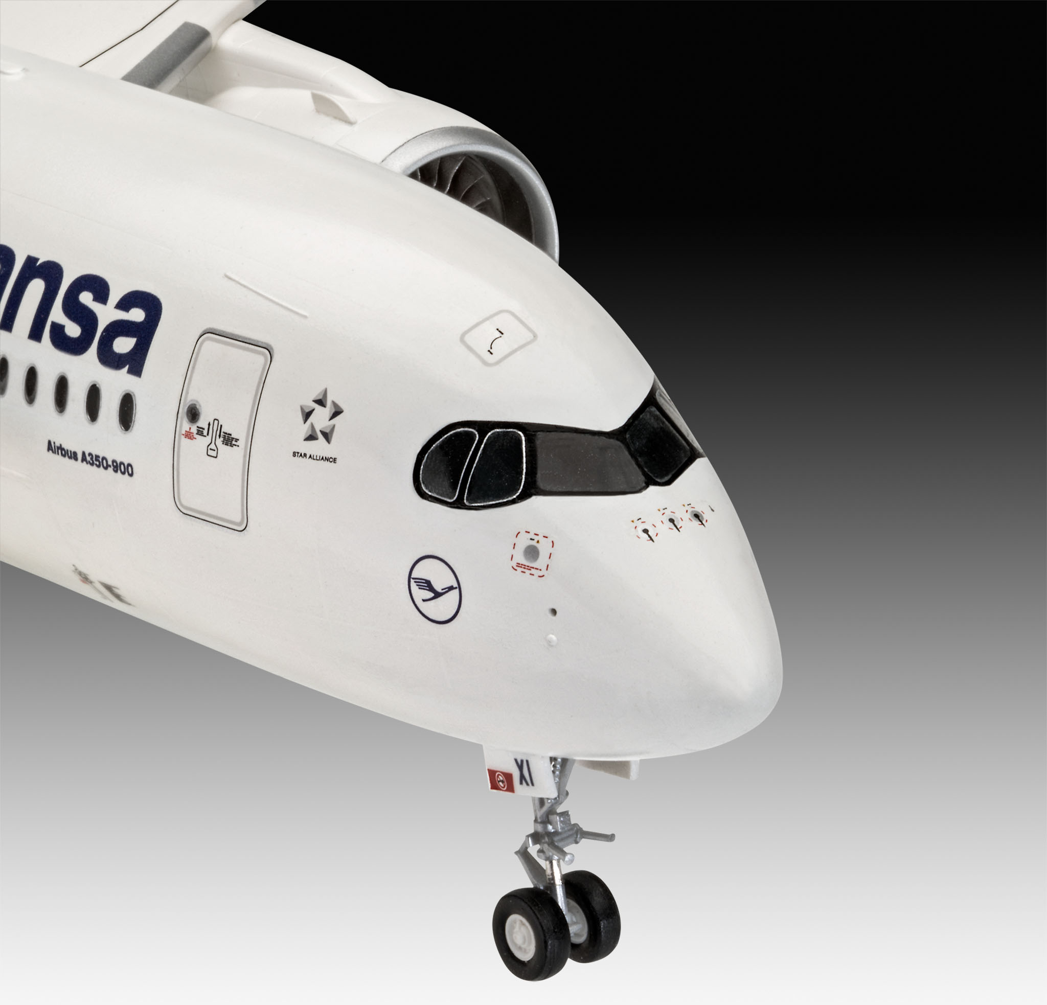 Revell 03881 Airbus A350-900 Lufthansa New Livery Modellbausatz Flugzeug, Verkehrsflugzeug, Fahrzeug, Flug