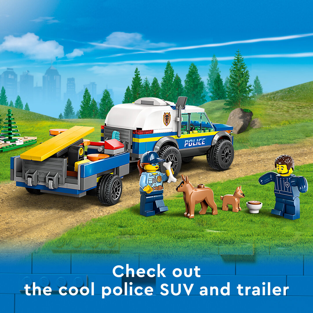 LEGO® City Mobiles Polizeihunde-Training 60369 Spielzeug, Gras, Pflanze, Rad, Im Freien
