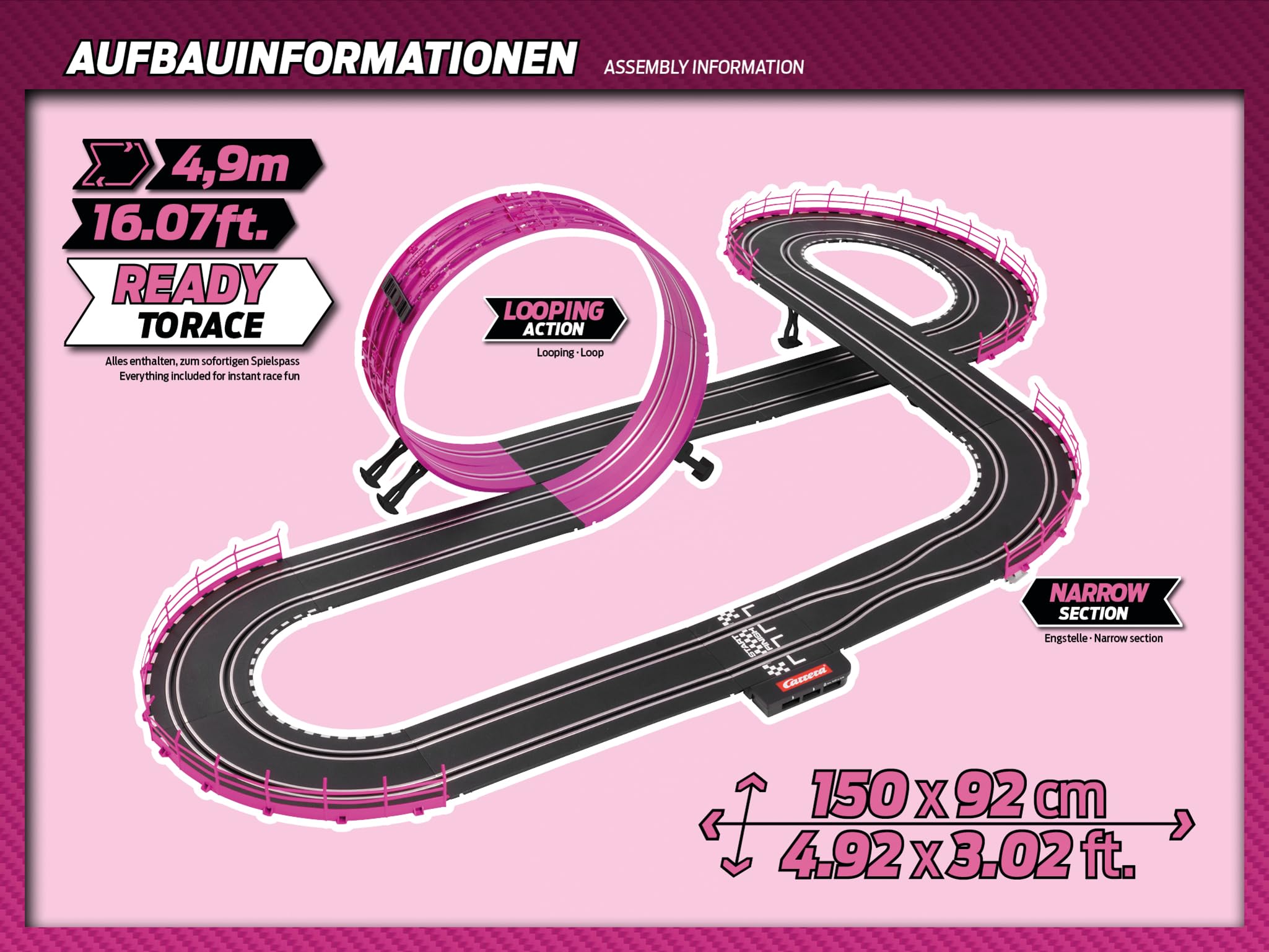 Carrera GO!!! Glamour Racing Rennbahn ab 6 Jahren 20062579 Werbung, Plakat, Straße