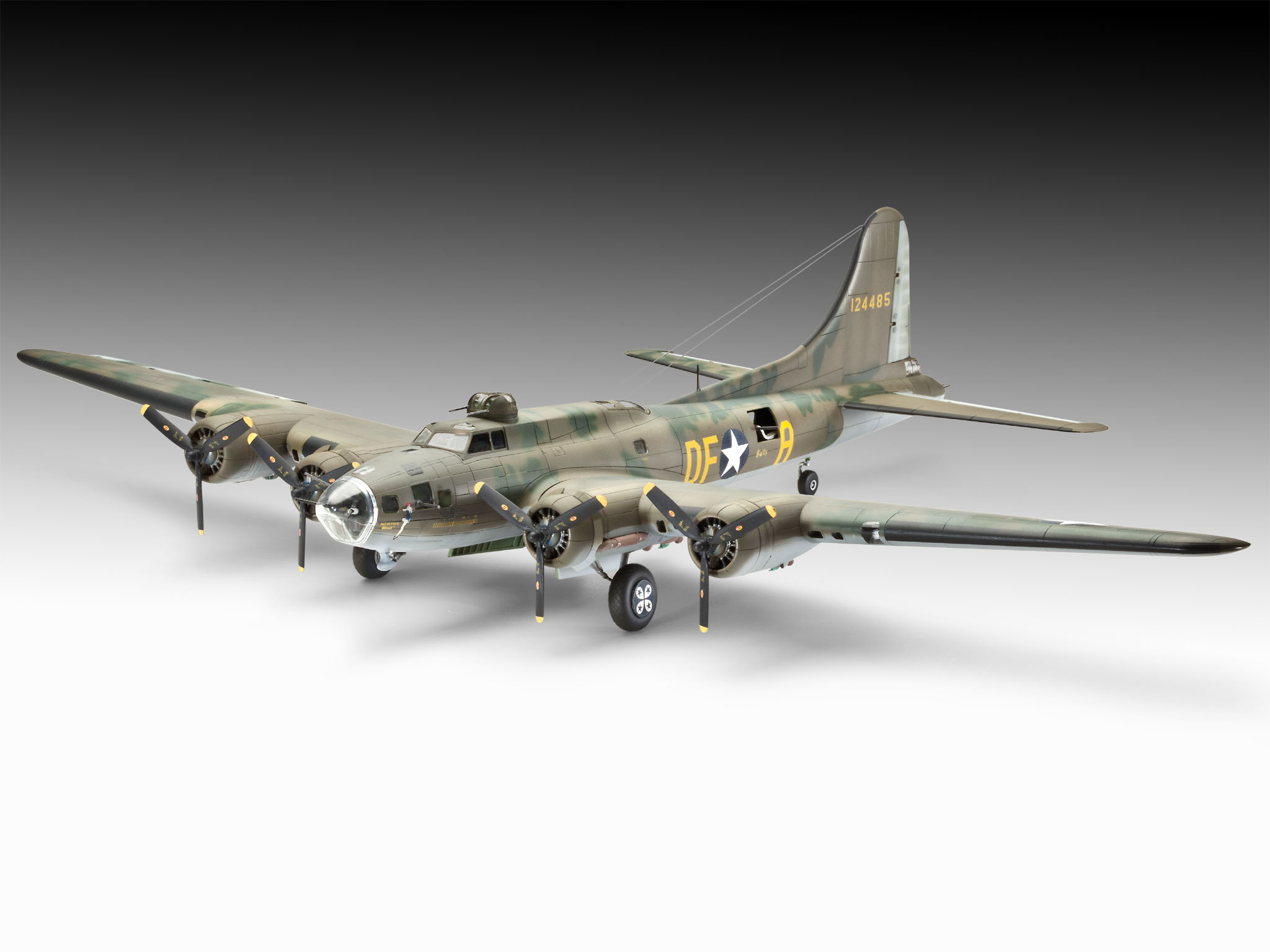 Revell 04279 B-17F "Memphis Belle" Modellbausatz Flugzeug, Bomber, Fahrzeug, Kampfflugzeug