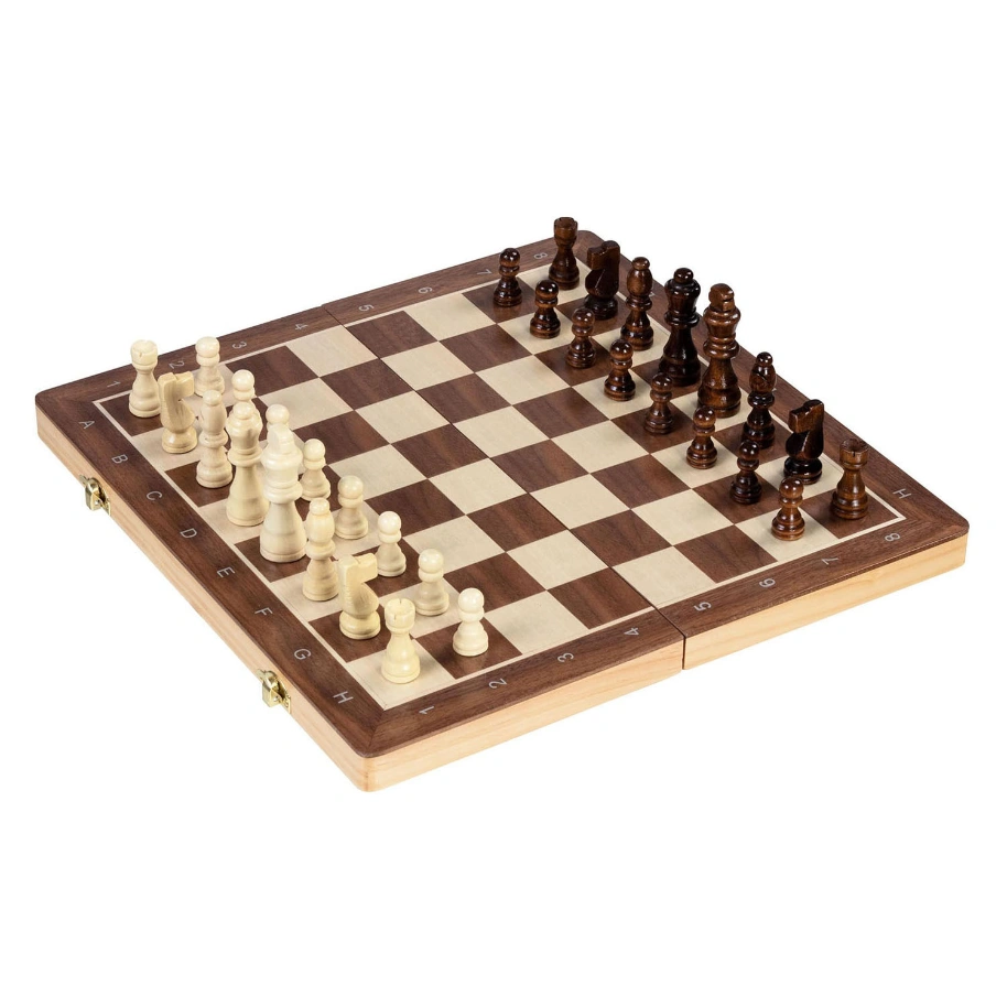 goki Schach & Dame 2-in-1 - Magnetisches Holz-Reiseset, 38 × 38 cm goki Schach & Dame 2-in-1 - Magnetisches Holz-Reiseset, 38 × 38 cm