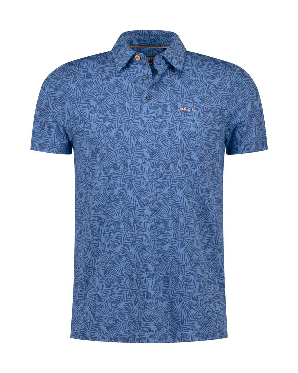 NZA 26CN111NS Poloshirt - Blau / Palmen