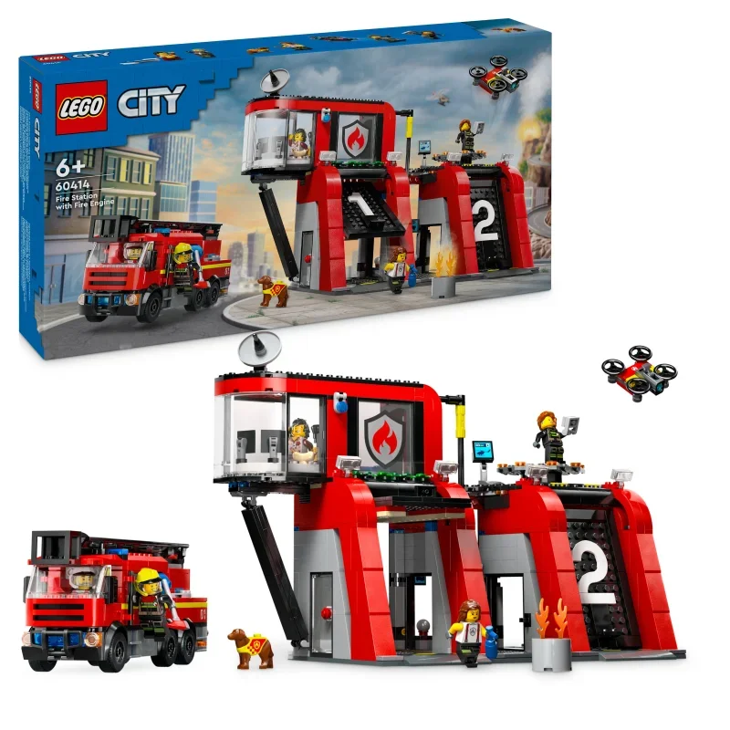 LEGO_60414_Feuerwehrstation_Mit_Drehleiterfahrzeug