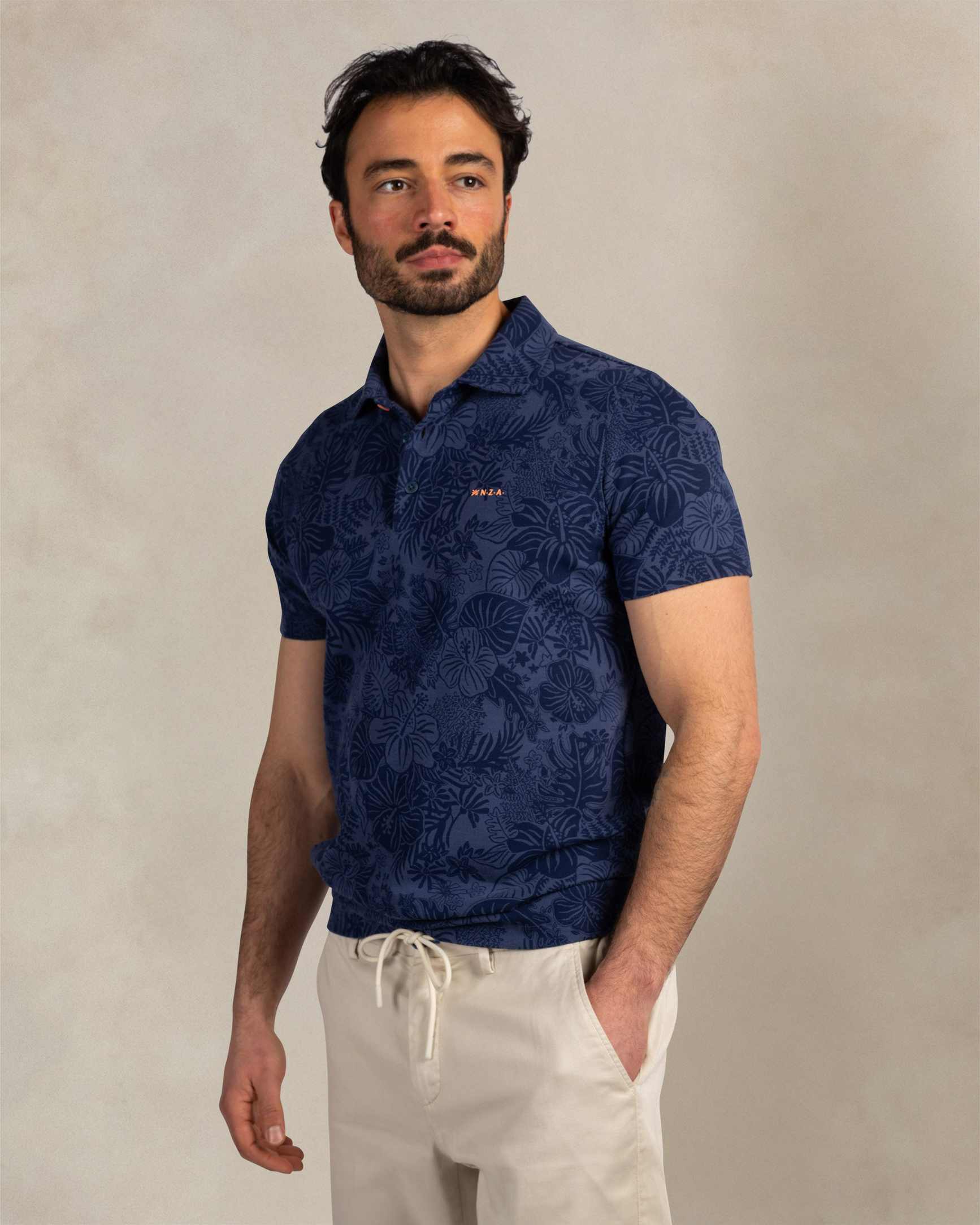 NZA 26CN104NS Poloshirt - Blau / Hawaii - Bild 5