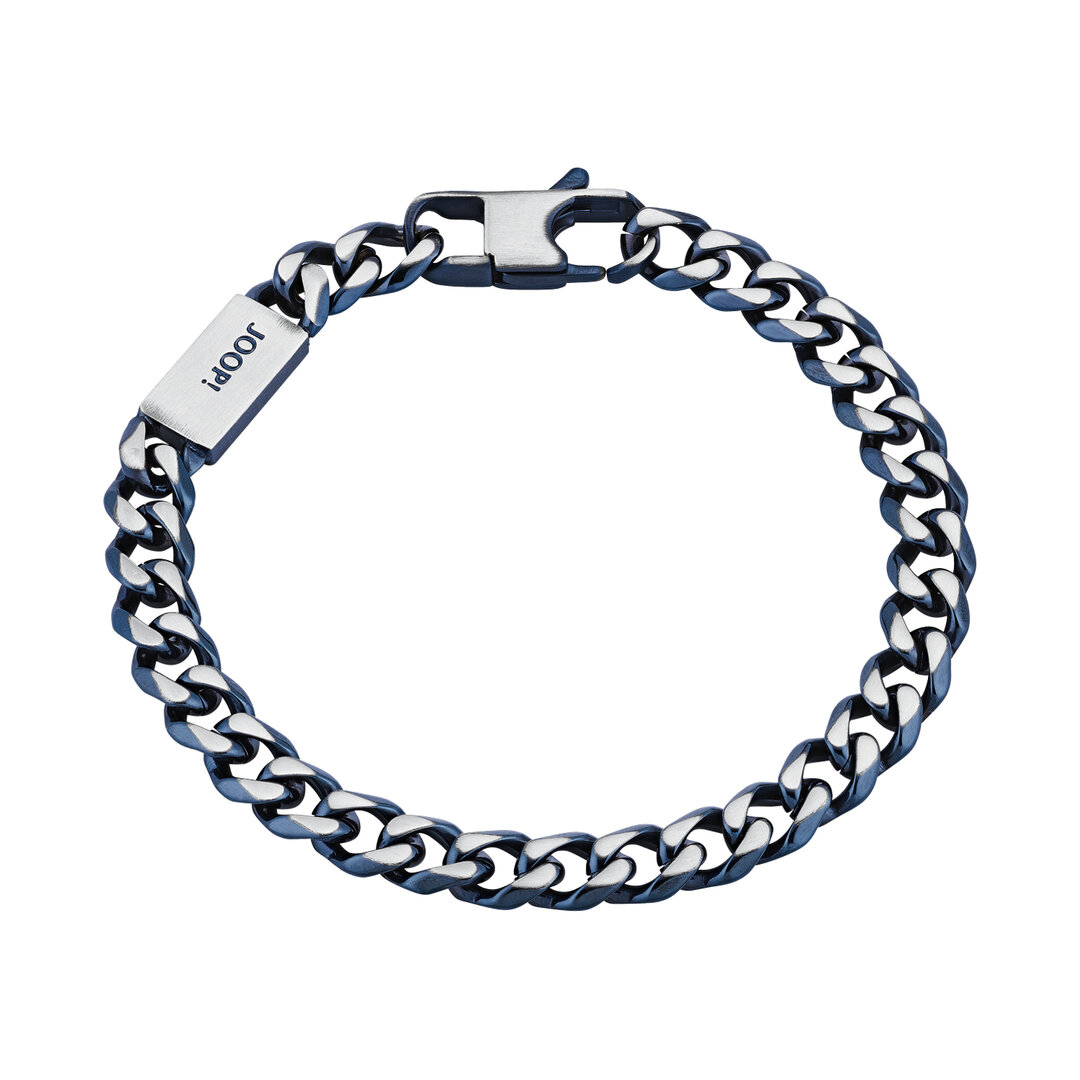 JOOP!, Armband, Panzerblau, Edelstahl, Damen, Silber, 21, cm, 2028380, Zubehor, Armreif, Schmuck