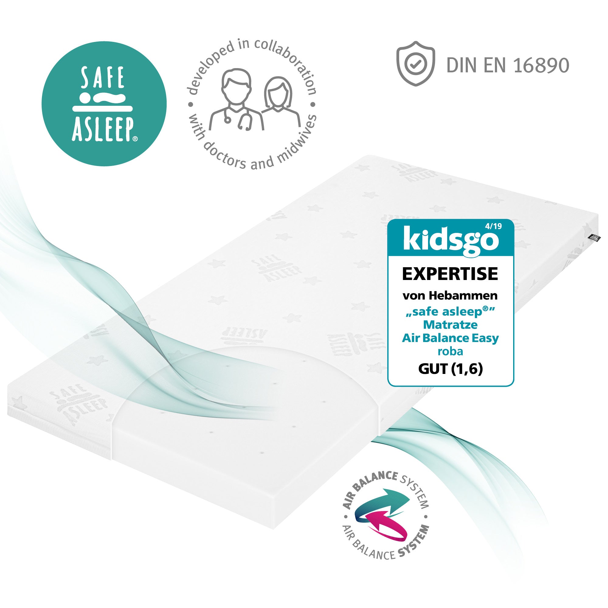 Roba 213068WE Babybettmatratze Air Balance, 70x140 weiß – Matratzen - Produktbild 15