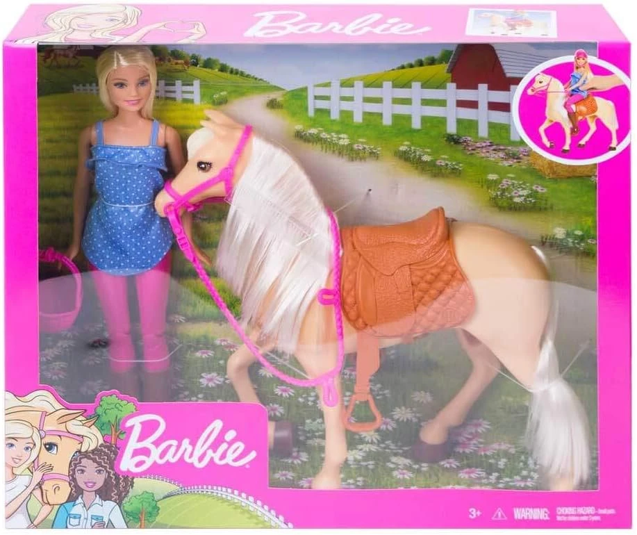 Barbie Pferd und Puppe FXH13