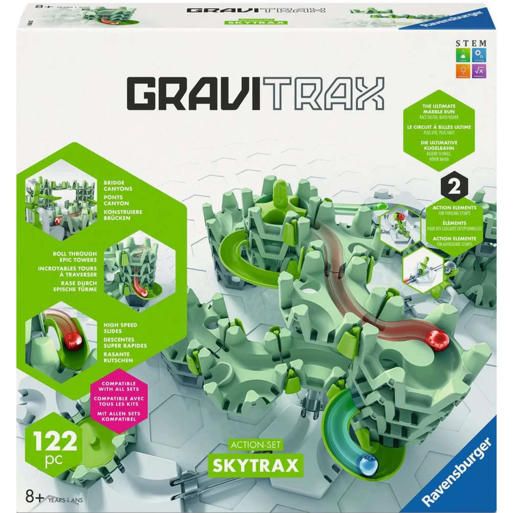 Ravensburger, GraviTrax, Action-Set, Skytrax, Innovative, Kugelbahn, in, neuem, Design, und, mit, neuen, Funktionen, Murmelbahn Ravensburger GraviTrax Action-Set Skytrax Innovative Kugelbahn in neuem Design und mit neuen Funktionen Murmelbahn