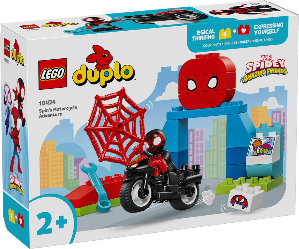 LEGO, 10424, DUPLO, Marvel, Spins, Motorrad-Abenteuer, Spielzeug