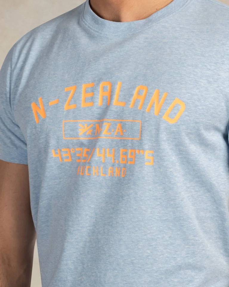 NZA 26CN720BM T-Shirt - Hellblau / Print - Bild 4