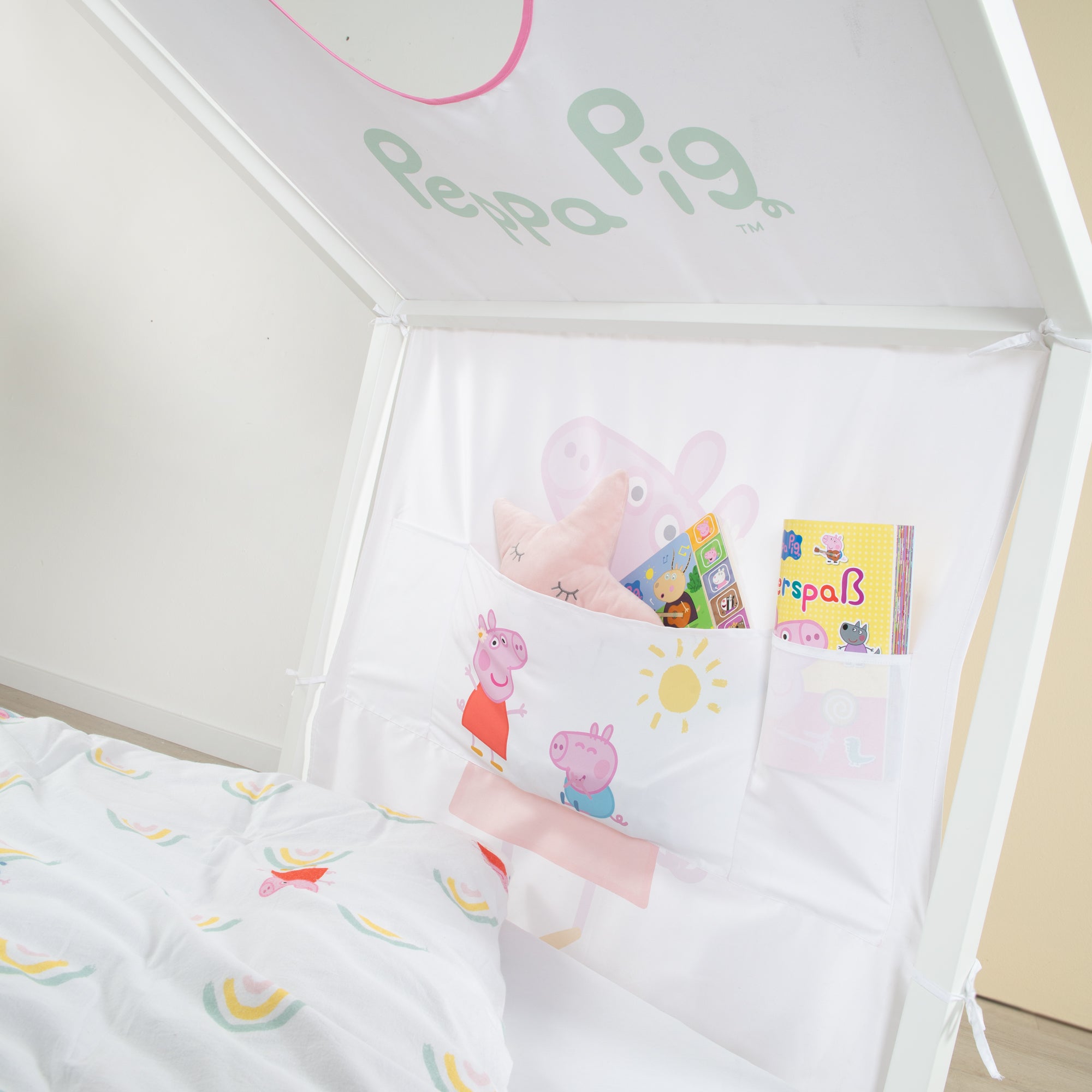 Roba 0286PP1 Hausbettbezug 90x200 cm Peppa Pig weiß – Bettenzubehör - Produktbild 10
