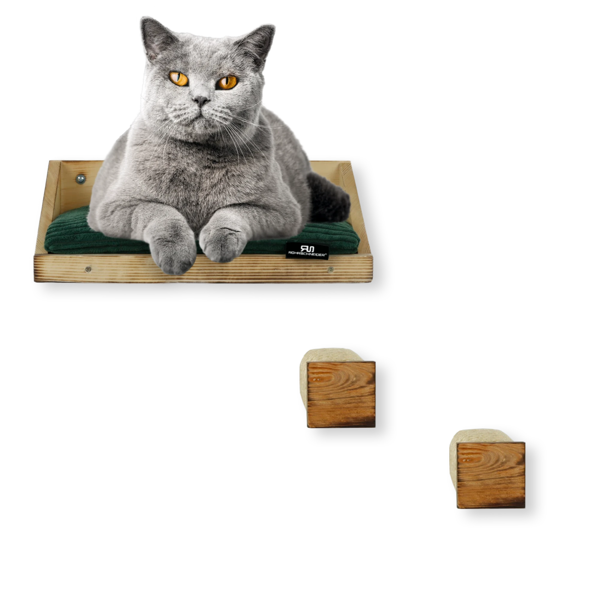 Rohrschneider RS 01140 Katzenkletterwand geflammt Kissen – Wandliege