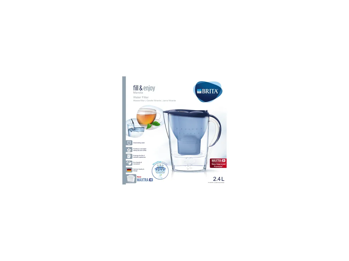 BRITA „Marella Cool“ - Tischwasserfilter 2,4 l, Blau-Transparent (Art.-Nr. 076634)